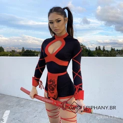 Epifania-Estilo Japonês Mulheres Ninja Suit Roupas Guerreiros Cosplay Trajes TB5F
