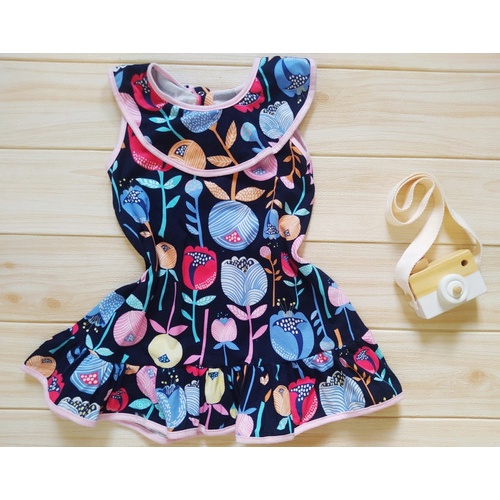 Vestido Infantil Florido Tamanho 2 E 3 Roupa Bebe Infantil