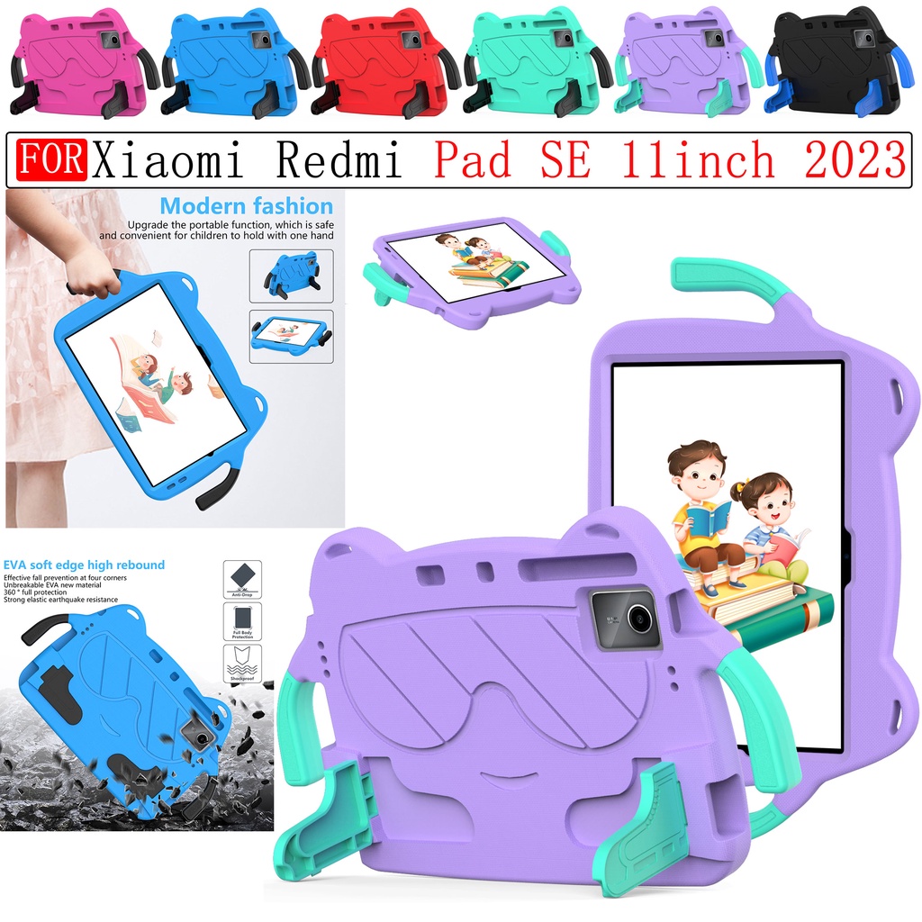 Para Xiaomi Redmi Pad SE 11inch 2023 Kids Friendly Handle Stand Case De Espuma Segura EVA À Prova De Choque Com Suporte PC