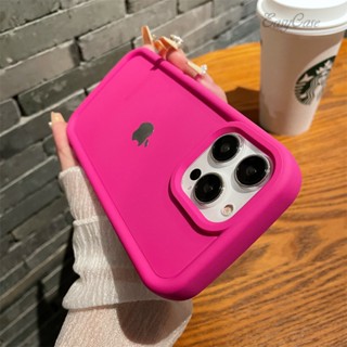 Capa macia de Silicone rosa antiderrapante para iPhone 15 14 13 12 Pro max 11 promax