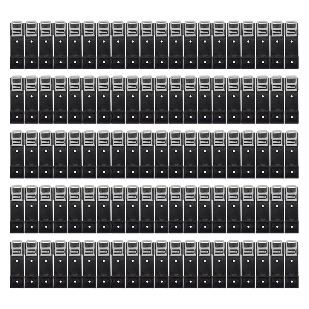 100x Suporte Trilho Din 35mm Abs Multiúso Universal