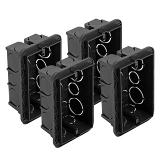 Kit 4 Caixas Embutir Para Alvenaria 4x2 Preto Pial