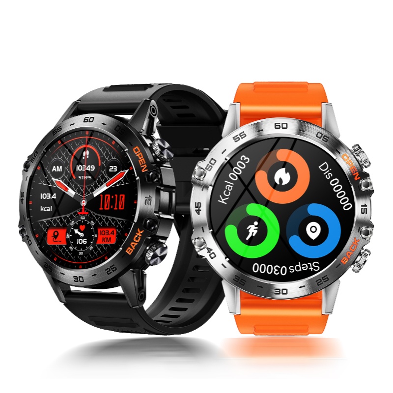 K52 Smartwatch Robusto Masculino Com Bluetooth Fala 24 Horas De Frequência Cardíaca E Monitor Esportivo De Atividade Física Para iPhone Android