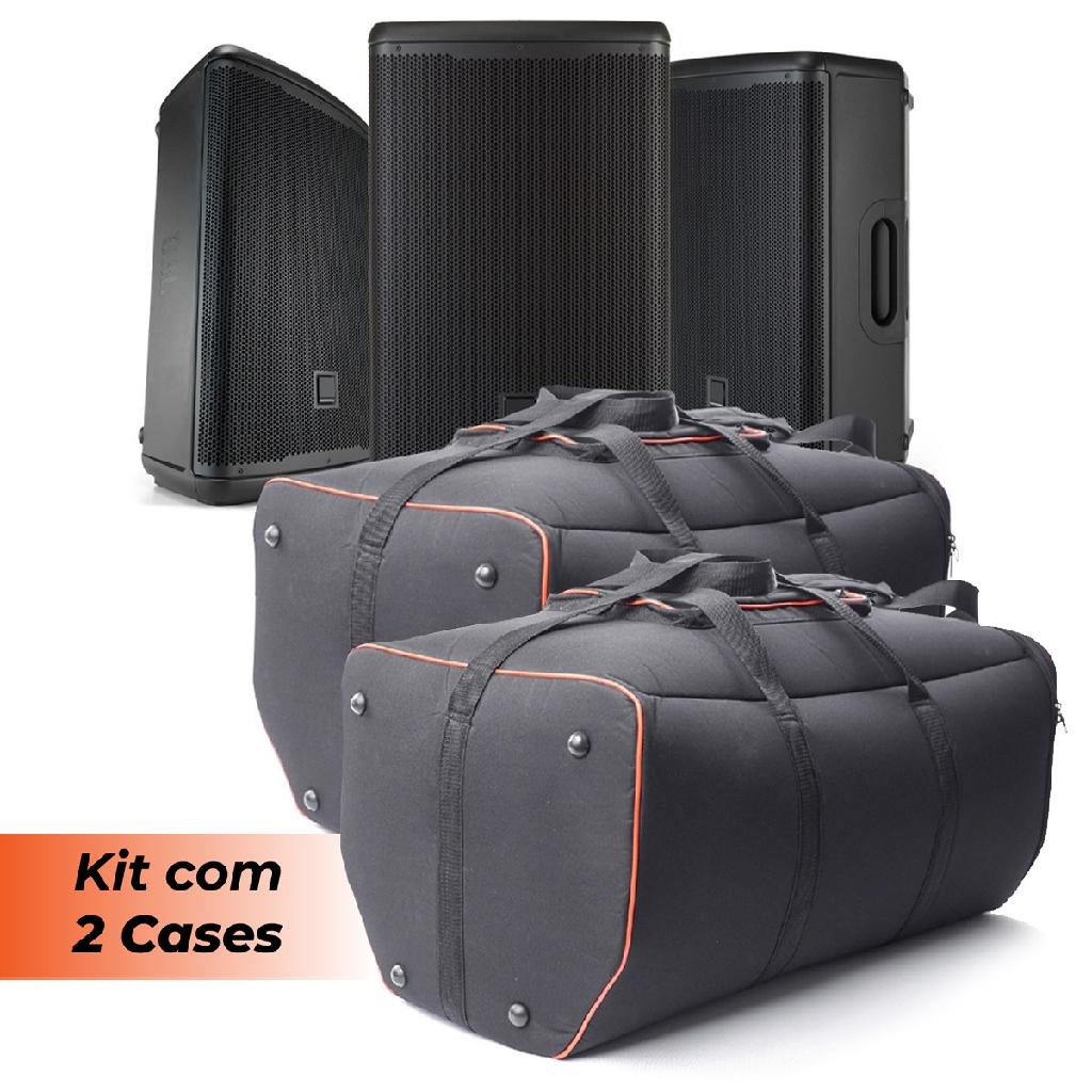 Par de Case Bolsa Capa Compatível Com Jbl Eon 715 Acolchoada