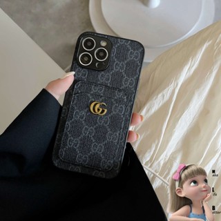 Nova Marca De Couro De Luxo De Alta Qualidade Porta-Cartões Com O Logotipo Da 15promax IPhone14 13 12 11 12pro 11 Pro Max 14 Plus Estojo Para Telefone Resistente A Choques