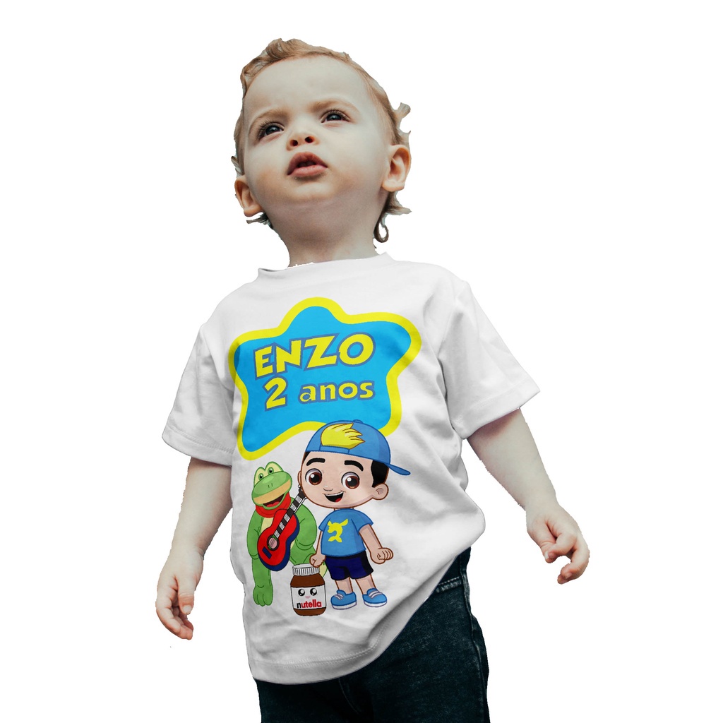 Camiseta Camisa Aniversario Infantil Lucas Neto Jorge Person