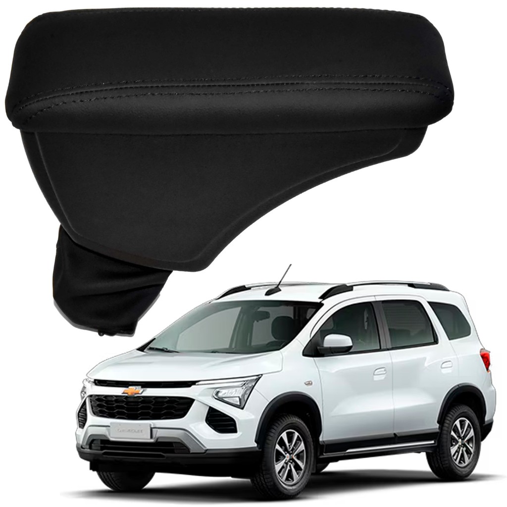Apoio de Braço Encosto Suporte Descanço Porta Trecos Objetos Console Central Chevrolet Nova Spin Ls Premier 1.8 Preto