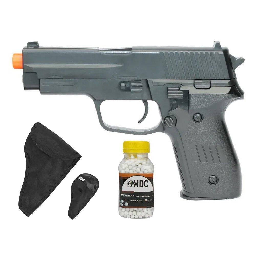 Pistola Airsoft Vg P226 Spring 6mm Rossi+BBS+Coldre/Capa em Oferta na Shopee
