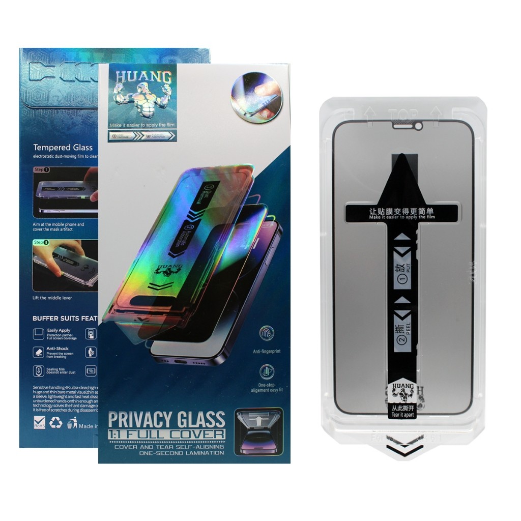 kit 4pcs 2pcs 1pcs  Película Premium Huang Magic Box Full Cover Privativa iPhone 1716 15 14 13 12 11 em Oferta na Shopee