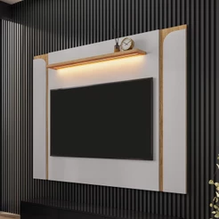 Painel para TV até 75 Polegadas Maresias 1 Prateleira com Led