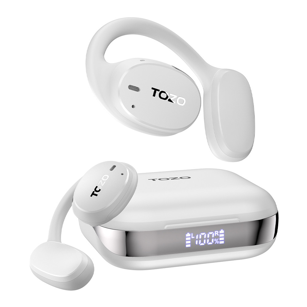 Fone de Ouvido Sem Fio Tozo OpenEgo Bluetooth 5.3 Branco