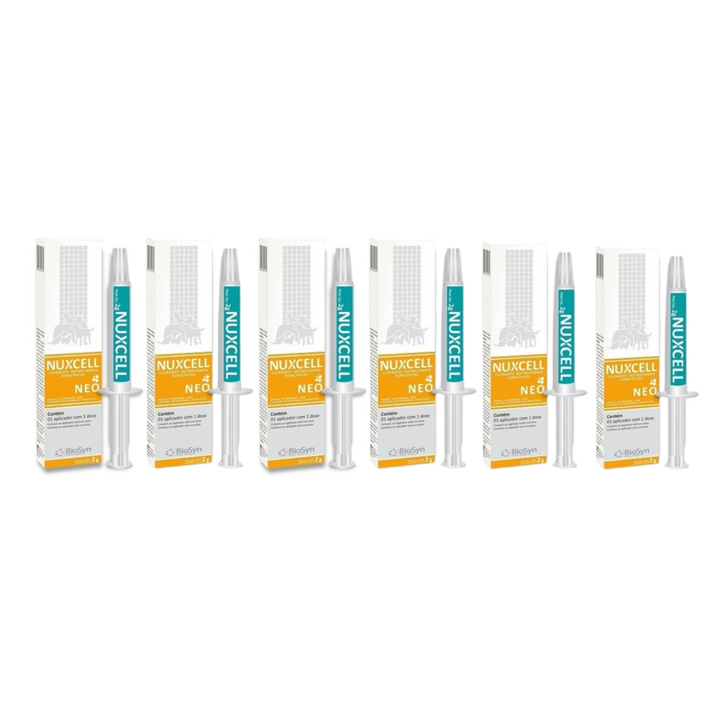 Kit 6 Nuxcell Neo Imunidade Suplemento Vitamínico Biosyn 2g em Oferta na Shopee