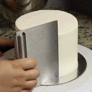 Espátula Em Inox Prática Raspador De Massa Com Cabo Tubular 15,5cm