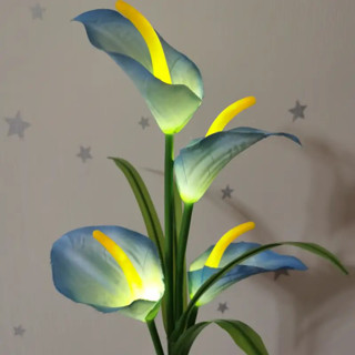 Flores Artificiais para Decoração de Luz Solar Copo de Leite Para Jardim Pátio Casa Varanda em Oferta na Shopee