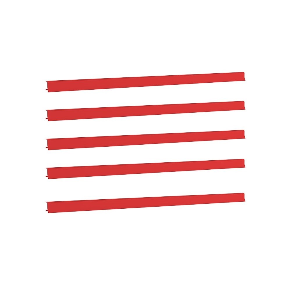 Porta Etiquetas Amapá Fit para Gôndola 0,90cm Vermelho - Embalagem com 5 Unidades