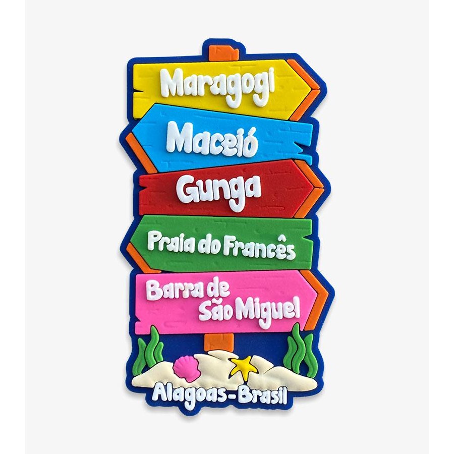 Ímã Maceió AL Plaquinhas Turísticas - Ímã de Geladeira