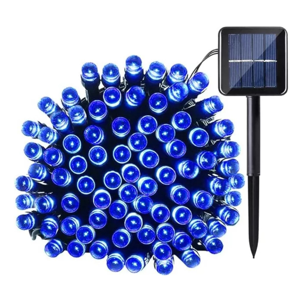 Pisca Pisca Cordão Solar Natal Led 100 Lampadas 10m Branco uso interno externo jardim arvore