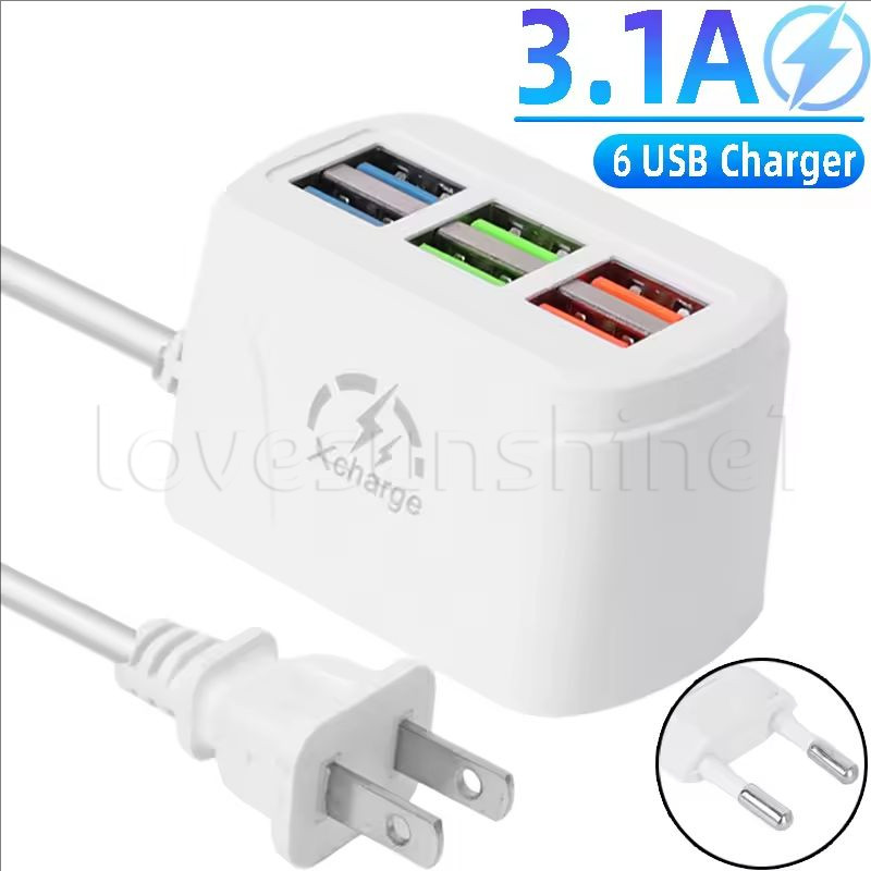 Tomada Ue Eua-De Carregamento USB Multiportas-Conector De Transferência De Cabo De Data Conversão De Energia Rápida Exte