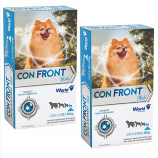 02 Confront Plus 2 a 10kg Antipulgas Pipeta Fipronil Cães em Oferta na Shopee