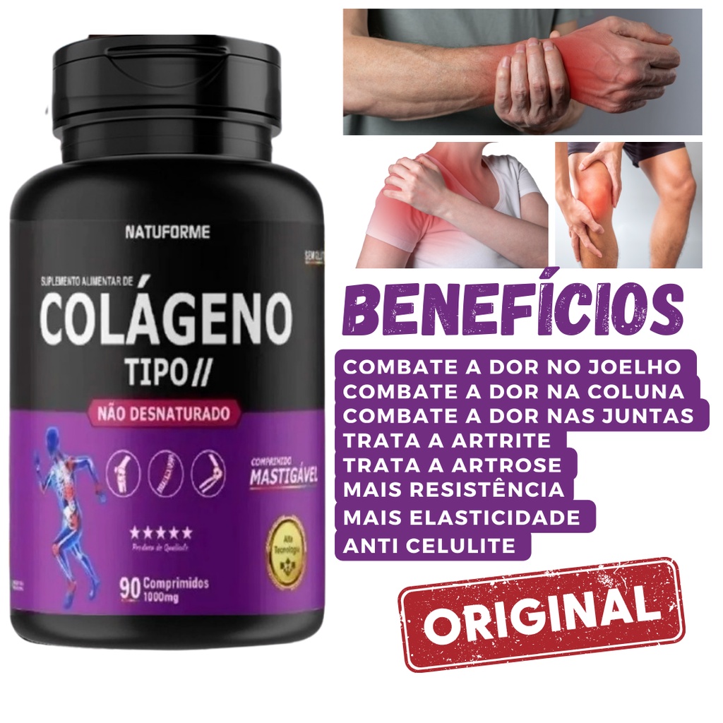 Colageno Tipo 2 1000mg 90 comprimidos mastigável
