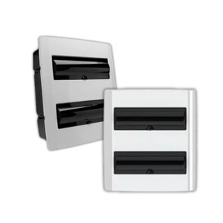 Quadro de Distribuição Embutir 16/24 Disjuntores Branco