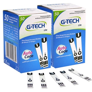 Tiras Reagentes G-Tech Lite- Glicemia 100 Unidades em Oferta na Shopee