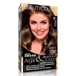 Kit Tintura Beauty Color Louro Escuro Acinzentado 6.1