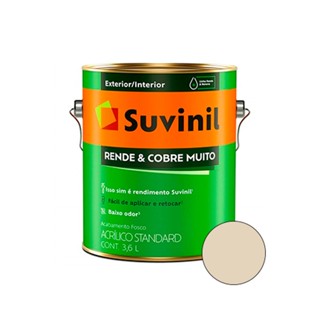 Tinta Acrílica Rende e Cobre Muito Palha Fosco 3,6L - SUVINIL