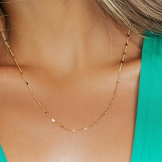 Colar com detalhe de coração banhado a ouro 18K Validade 3 meses