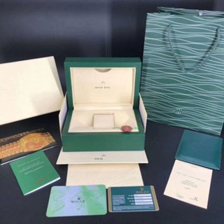 ROL Caixa De Madeira Relógio Verde Presente De Alta Qualidade Para Homens E Mulheres PU Square Flip Cover Gift