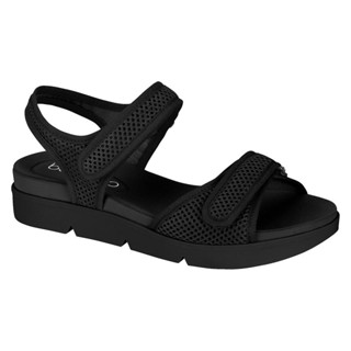 Sandalia Feminina Papete de Tecido Confortavel Beira Rio Ajuste Velcro