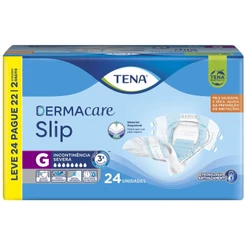 Fralda Geriátrica Tena Slip Dermacare G Leve 24 Pague 22