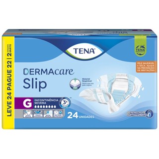 Fralda Geriátrica Tena Slip Dermacare G Leve 24 Pague 22