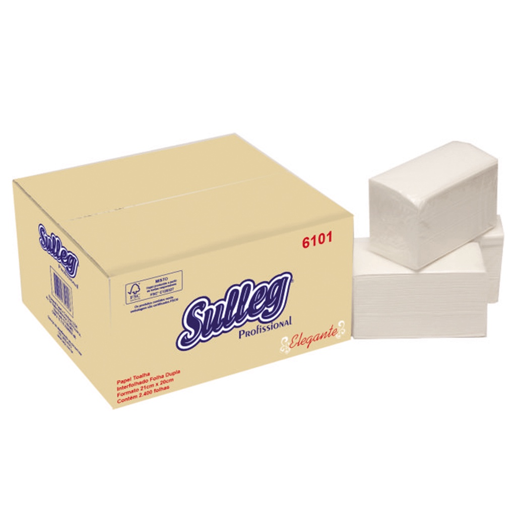 Papel Toalha Interfolha 2 Dobras Folha Dupla Elegante 2.400 folhas Sulleg em Oferta na Shopee