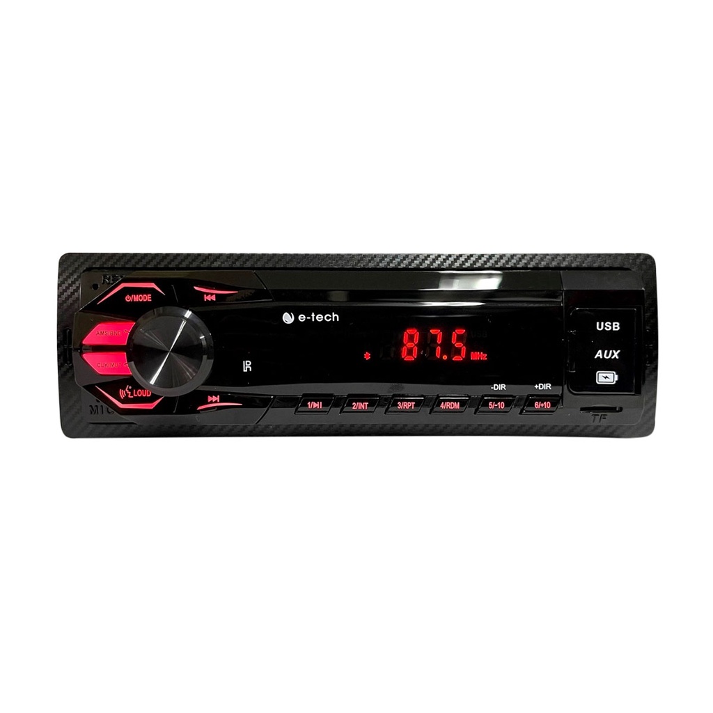 Mp3 Player Automotivo E-Tech Premium Bluetooth Usb Sd Aux Rádio Fm Rca Equalizador em Oferta na Shopee