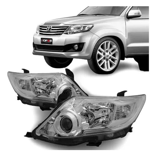 Farol Hilux Sw4 2012 2013 2014 Foco Duplo Cromado