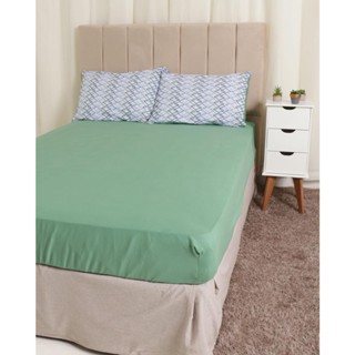 Jogo de Cama Casal 3 Peças Floral Verde Escuro