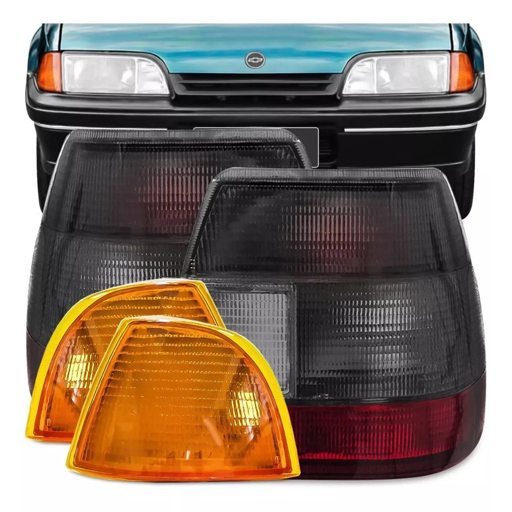 Kit Lanterna Monza Tubarão 91 A 96 Fumê Pisca Âmbar Cibié