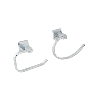 Acessórios Para Banheiro Quadrado 2 Peças São Francisco Pingoo - Prata em Oferta na Shopee