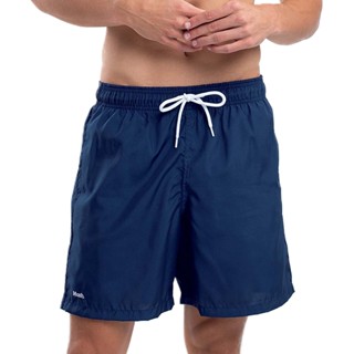 Short Moda Praia Verão Liso Logo Bordado Com Proteção Solar Uv Mash