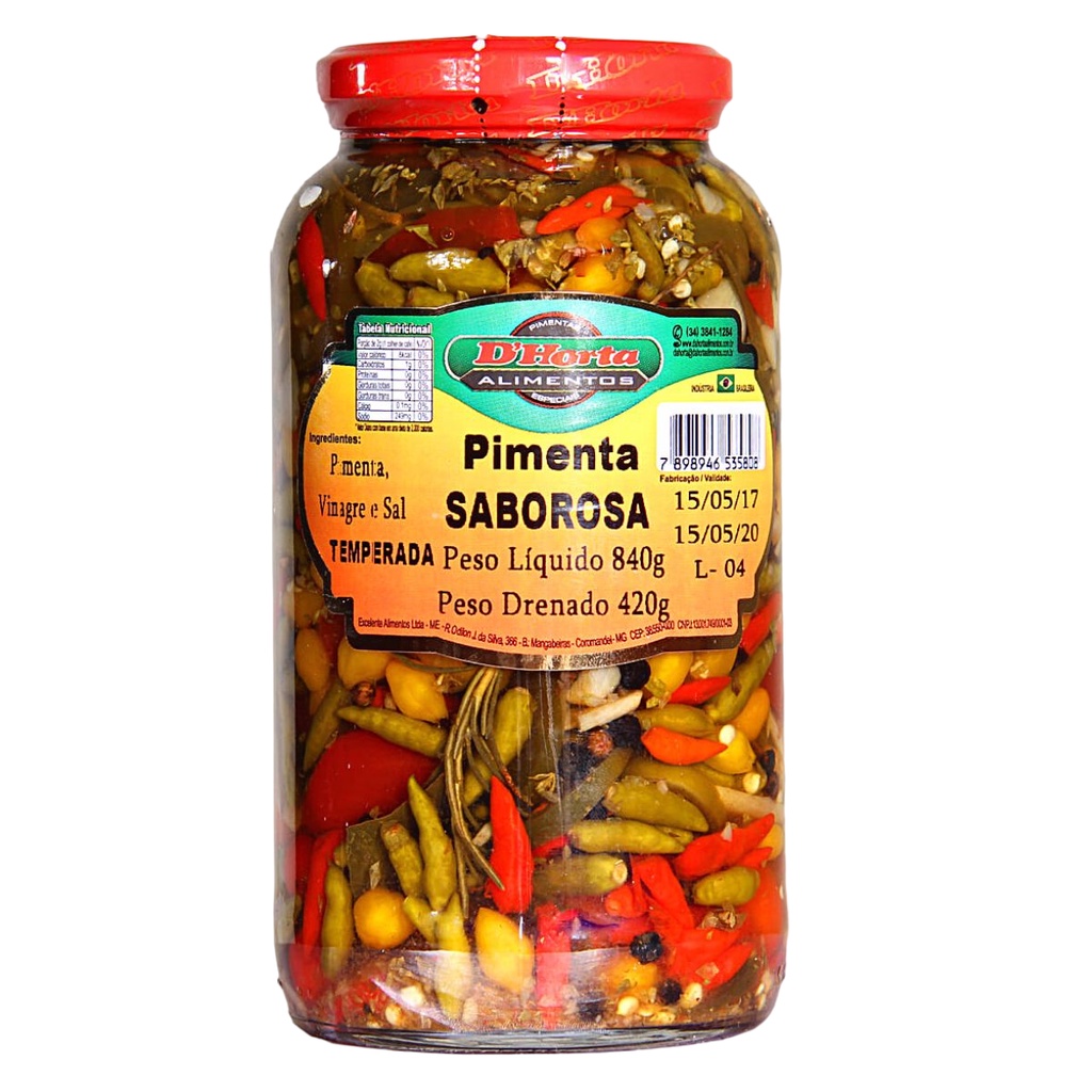 Pimenta Saborosa D'Horta 840G em Oferta na Shopee