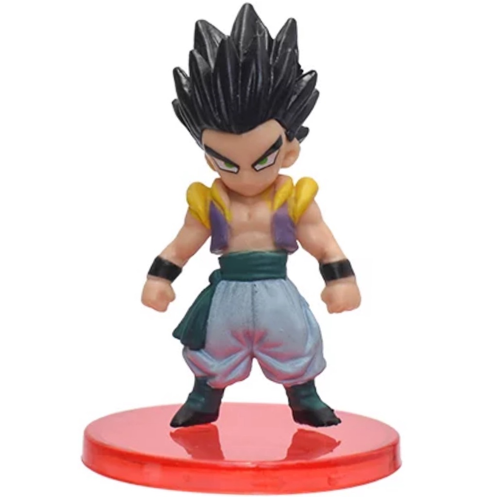Gotenks Black Hair 6,5cm - Boneco Miniatura Action Figure Dragon Ball Z Super GT - Boneco