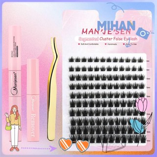 MH-BEAUTY Kit De Pestanas Individuais , Auto-Aplicação DIY Em Casa Wispy 120Pcs Lash Clusters , Extensões De Olho Natural Preto Completo Para Iniciantes