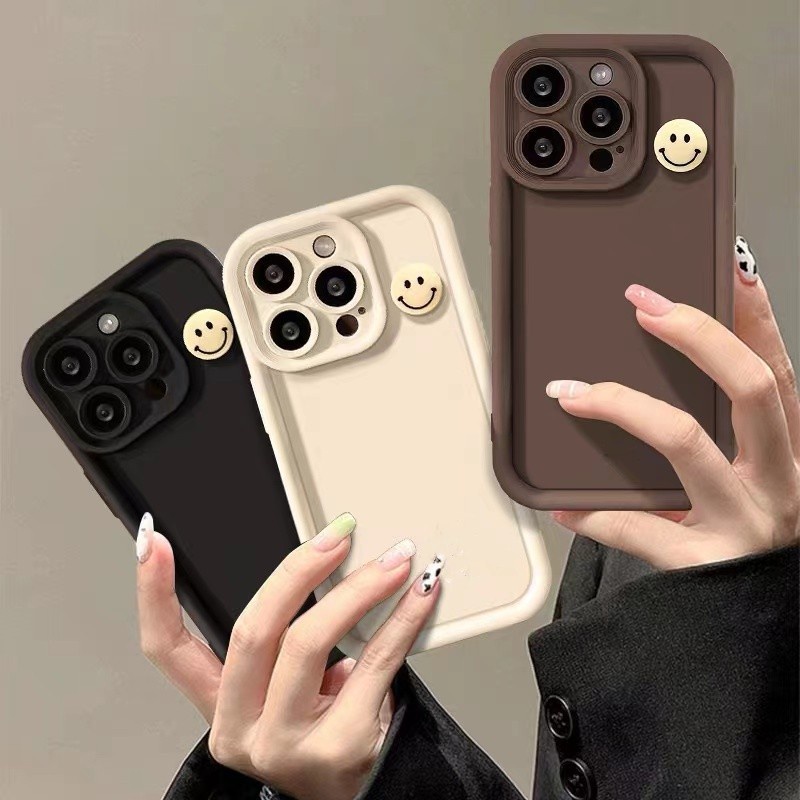 Capa De Celular De Silicone Líquido De Cor Sólida Simples Compatível Com iPhone 13 , 11 , 14 , 15 , 12 Pro Max XR X XS 7 , 8 Plus SE 2020 À Prova De Choque Macaron Doce Colorido Olho De Anjo
