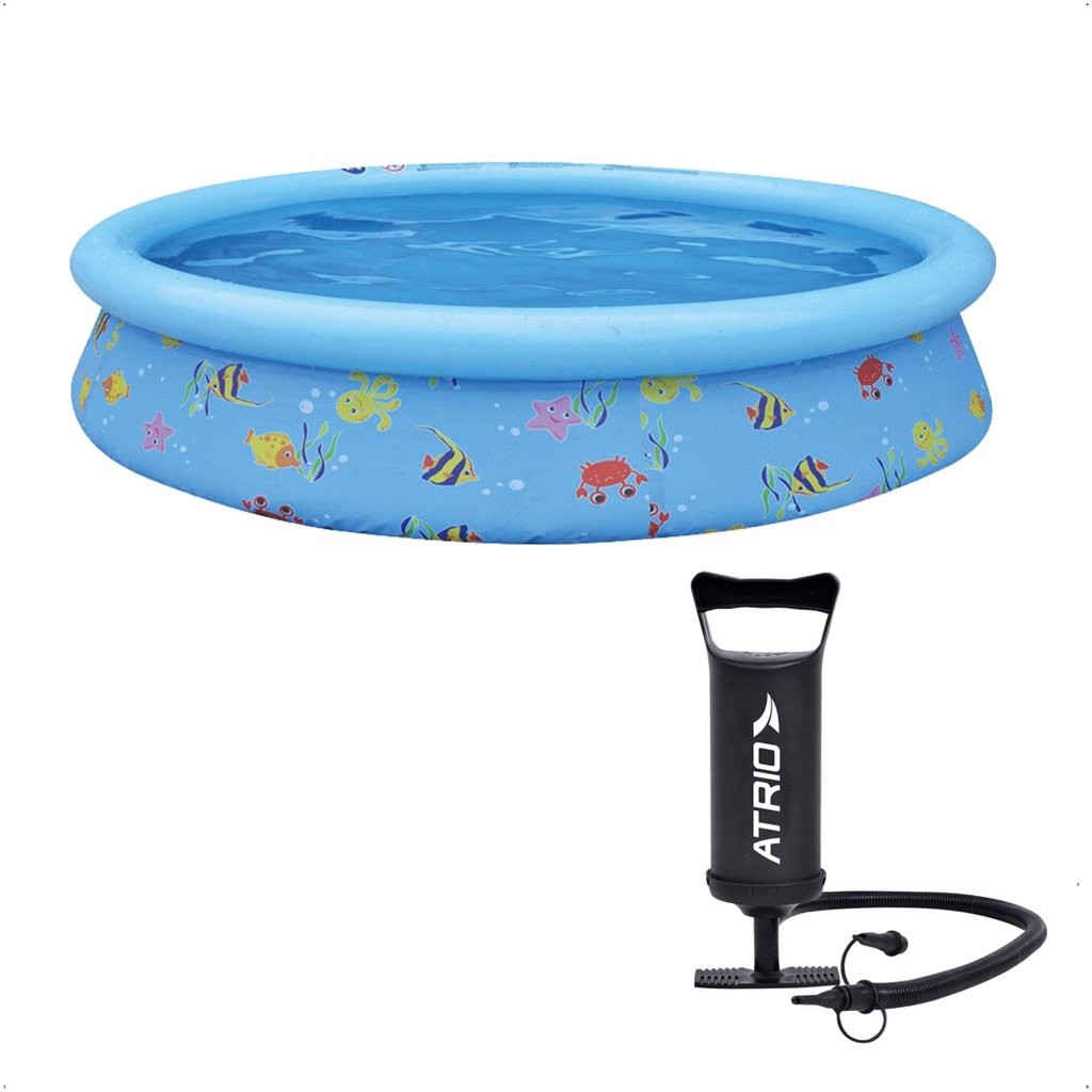 Piscina Infantil 1.000 Litros Redonda Inflável PVC Estampa Divertida + Bomba de Ar Piscina infantil grande tamanho 1,68 M x 51 cm em Oferta na Shopee