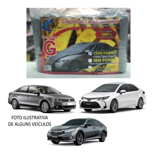 Capa Carro G Corolla Civic C/forro Frente Teto Traseira em Oferta na Shopee