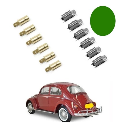 Lampada 75 Led Verde + Soquete Latao Painel Fusca - 6 Kits em Oferta na Shopee