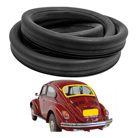 Borracha Jahu Std (s/ Friso) Vidro Traseiro ( Vigia ) Fusca em Oferta na Shopee