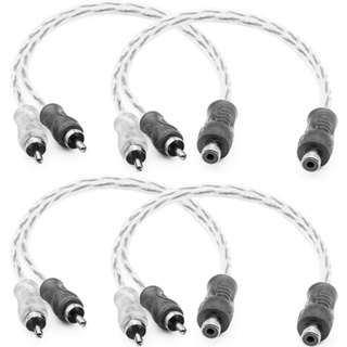 4 Cabo Y RCA Blindado 1 Femea 2 Macho Injetado Preto 4mm em Oferta na Shopee