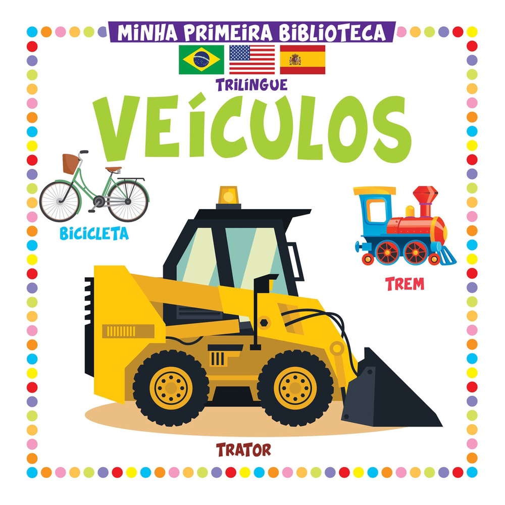 Coleção Minha Primeira Biblioteca Trilíngue - Veículos em Oferta na Shopee